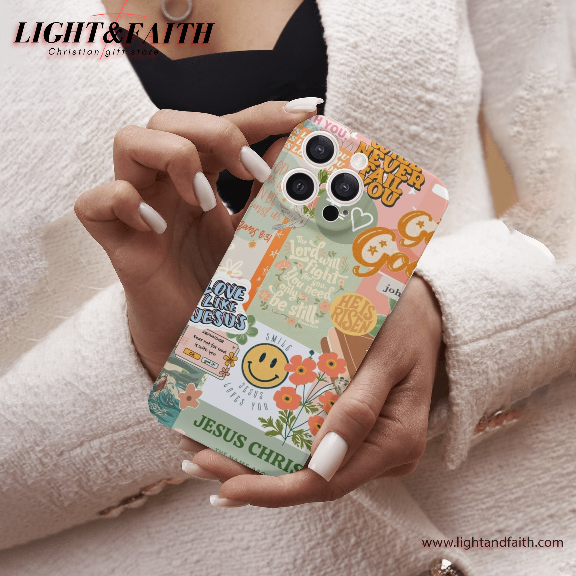 Aesthetic Scripture Phone Case – Joyful Christian Stickers & Jesus Art, Christian Phone Case, Bible Verse Phone Case, Religious Gift, PCLAF43